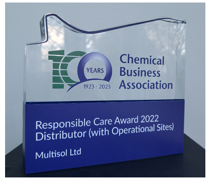 Multisol UK delighted to receive prestigious CBA industry award